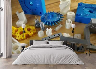 example of 3D printing mechanical components Wall mural