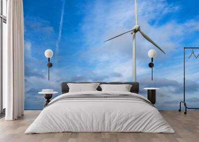 Panoramic landscape with modern windmills
 Wall mural