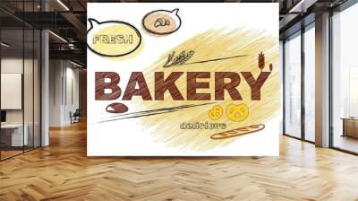 Scribble Bakery Konzept Wall mural