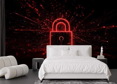 digital security and data protection concept Wall mural