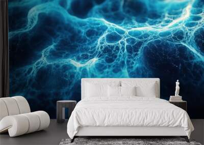 Abstract Blue Web Pattern Wall mural