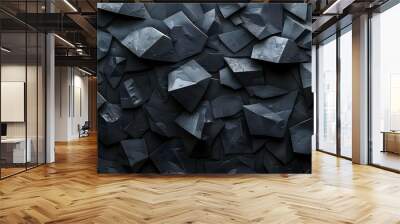 Dark Abstract 3D Background with Rough Texture Wall mural