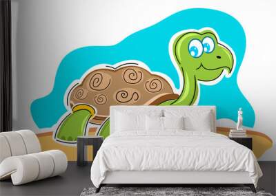 happy tortoise Wall mural