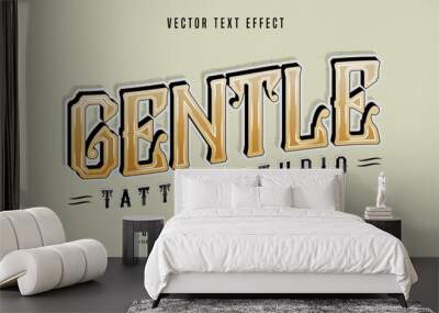 Tattoo studio 3d editable text effect font style Wall mural