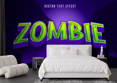 Zombie 3d editable text effect font style Wall mural