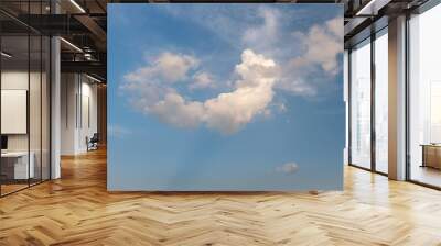 The white clouds have strange shapes.blue sky Wall mural