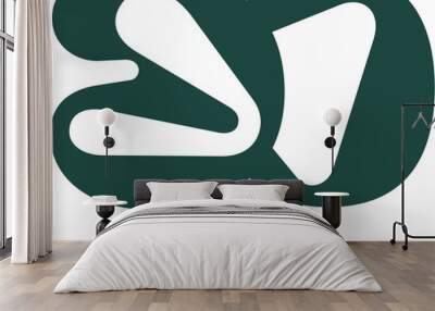 Creative Abstract Initial Letter BO Logo Design Wall mural