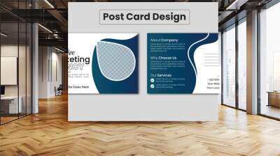 Double sided modern corporate business postcard design or EDDM postcard design template Wall mural