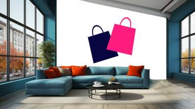 Illustration two shopping bags vector design.
 Wall mural