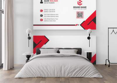 Modern and elegant corporate company business card template Wall mural