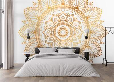 PNG Ornamental Geometric luxury mandala pattern design Wall mural