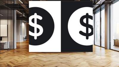 Dollar icon vector collection. Wall mural