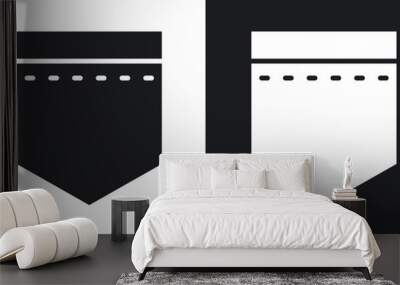 Pocket icon vector collection. Wall mural