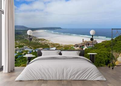 View of Hout Bay Beach, Cape Town, South Africa. Wall mural