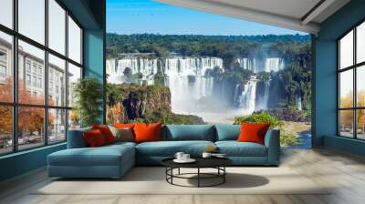 Waterfalls Cataratas Foz de Iguazu, Brazil. Wall mural