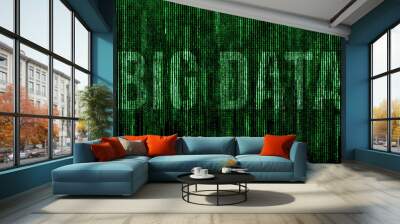 Big Data - digital matrix Wall mural