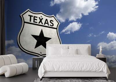 Texas - The lone star state - traffic road sign Wall mural