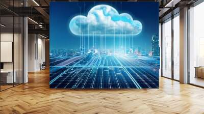 cloud computing concept Wall mural