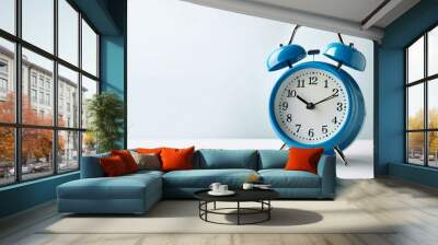 blue alarm clock Wall mural