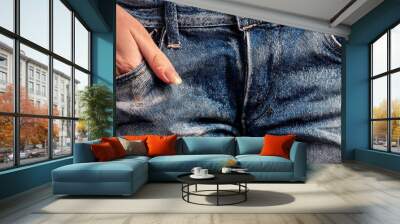 hand in jeans Wall mural