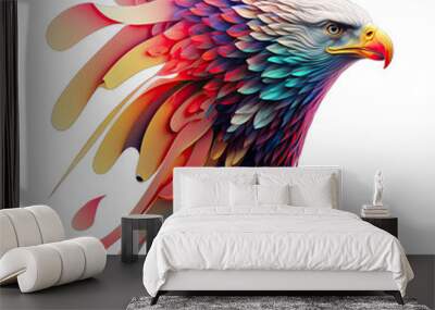 Multicolored animal 3d for t-shirt printing design and various uses Wall mural