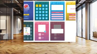 quiz game ui design mobile user interface Wall mural