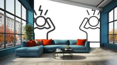 Anxiety vector icon Wall mural