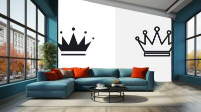 Crown icon set. crown vector icon Wall mural