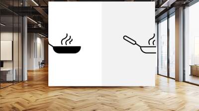 Frying pan vector icon set. Wall mural