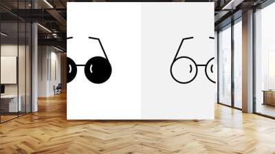 glasses vector icon set. Wall mural