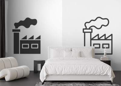 Industrial pollution icon Wall mural