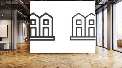 Terraced Houses vector icon Wall mural