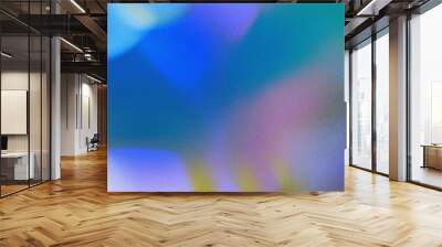 Grainy gradient blue abstract background, Retro soft holographic texture Wall mural