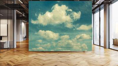 clouds in vintage style. sky with clouds Stylized under the old photographs. Wall mural