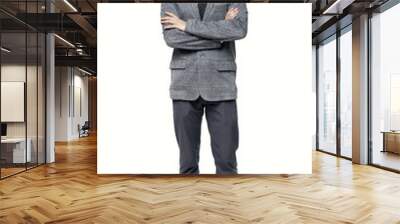 Smiling young businessman. Front view. Wall mural