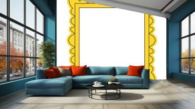 Square golden frame isolated flat vector illustration Wall mural