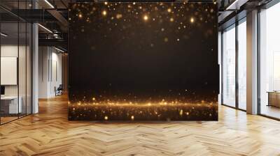 _A-dark-background-with-glowing-golden-lightsHD 8K wallpaper Stock Photographic Image Wall mural