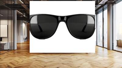 Black sun glasses isolated on transparent background Wall mural