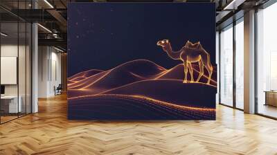 Eid ul Azha Islamic design with camel Wall mural