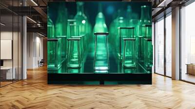 green glass wall   Wall mural