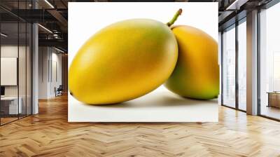 mango fruit isolated on white WHITE BACKGRUND YELLOW MANGO High quality HD 4K Wall mural