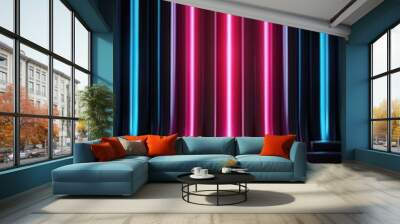 Neon led wall with 2 vertical neon lines UHD wallpaper Wall mural