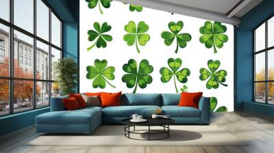 set of four clover on transparent background png Wall mural