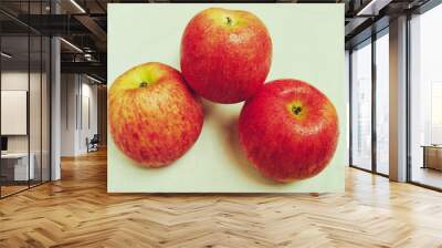 Red apples fresh ripe sweet juicy apple fruit closeup image  Wall mural