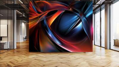 Abstract Colorful Swirls Wall mural