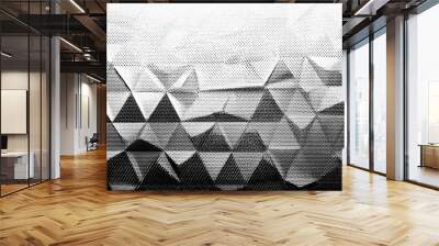 horizontal black halftone of triangle design for pattern and background Wall mural