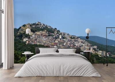 Panoramic view of Morcone, an old town in the province of Benevento. Wall mural