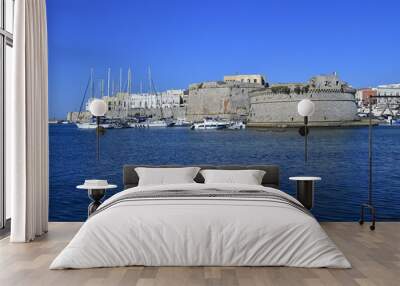 View of Gallipoli, a seaside town in the Puglia region of Italy.	 Wall mural