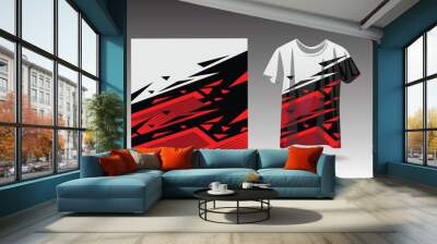 Tshirt sports design for racing  jersey  cycling  football  gaming  motocross Wall mural