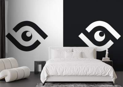 Eye care logo design. Premium Vector Wall mural